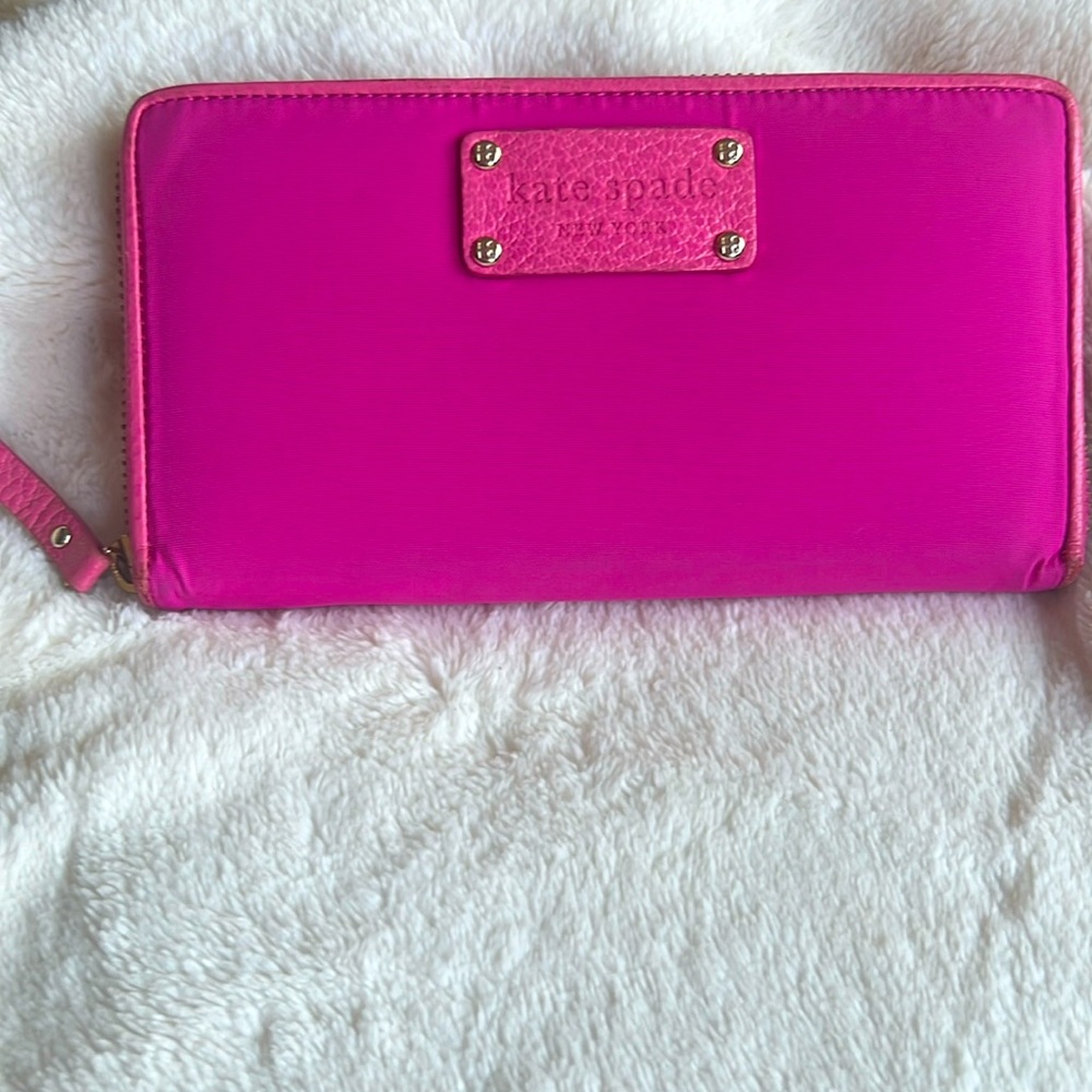 Hot pink wallet